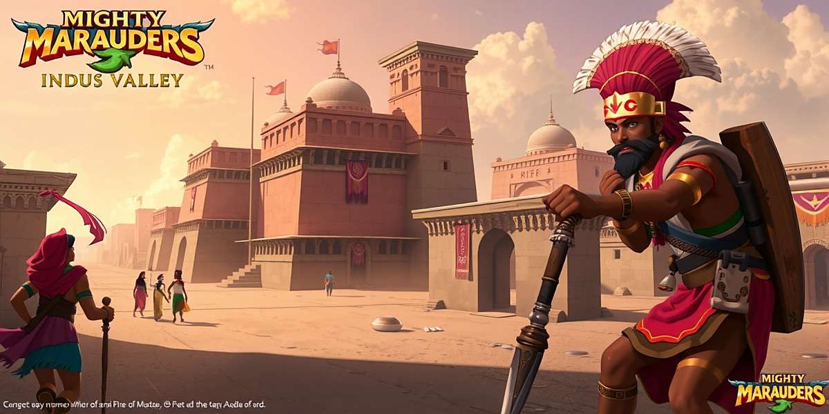 Mighty Marauders Indus Valley Expansion Concept art for upcoming Mighty Marauders Indus Valley expansion showing ancient city streets and artifacts